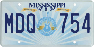 MS license plate MDQ754