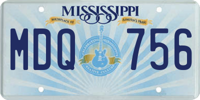 MS license plate MDQ756
