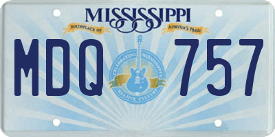 MS license plate MDQ757