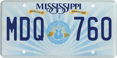 MS license plate MDQ760