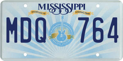 MS license plate MDQ764