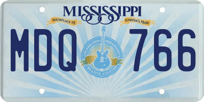 MS license plate MDQ766
