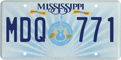 MS license plate MDQ771