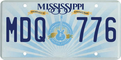 MS license plate MDQ776