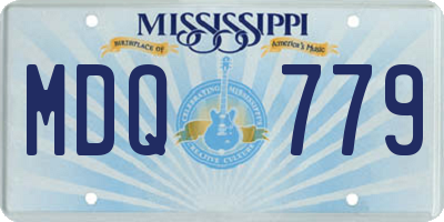 MS license plate MDQ779