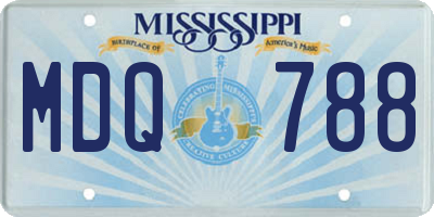 MS license plate MDQ788