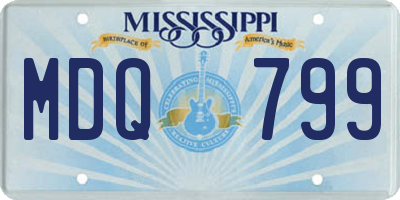 MS license plate MDQ799