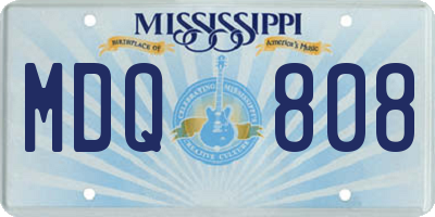 MS license plate MDQ808