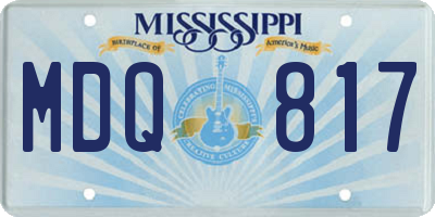 MS license plate MDQ817