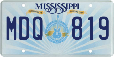 MS license plate MDQ819