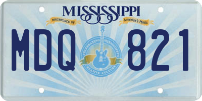 MS license plate MDQ821
