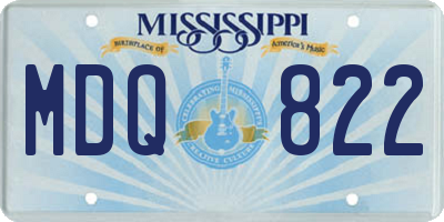 MS license plate MDQ822