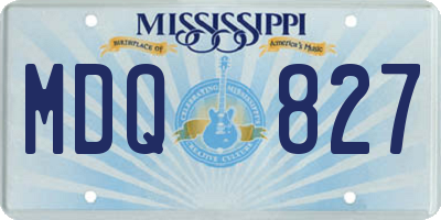 MS license plate MDQ827