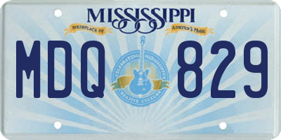 MS license plate MDQ829