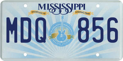 MS license plate MDQ856
