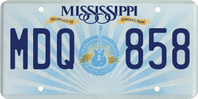 MS license plate MDQ858