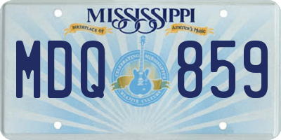 MS license plate MDQ859