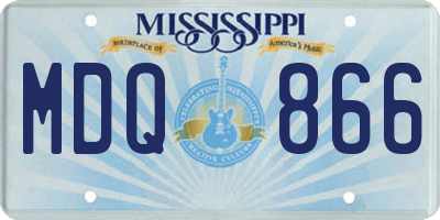 MS license plate MDQ866