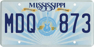 MS license plate MDQ873