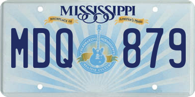 MS license plate MDQ879