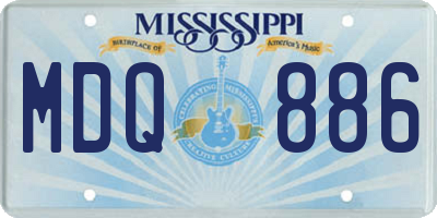 MS license plate MDQ886