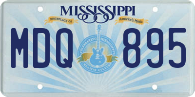 MS license plate MDQ895