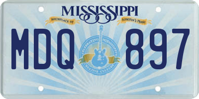 MS license plate MDQ897