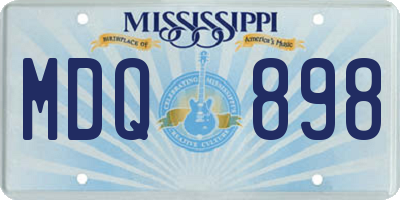MS license plate MDQ898