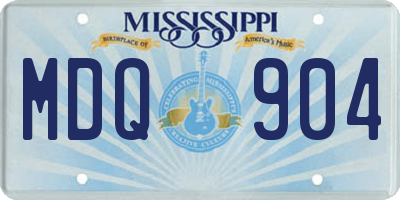 MS license plate MDQ904