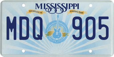 MS license plate MDQ905