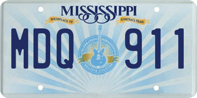 MS license plate MDQ911