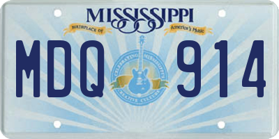 MS license plate MDQ914