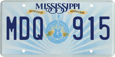 MS license plate MDQ915