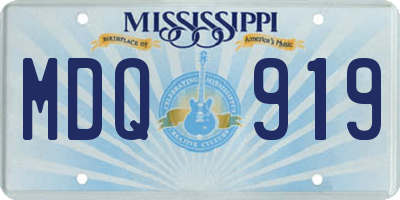 MS license plate MDQ919