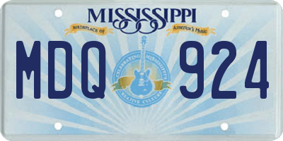 MS license plate MDQ924