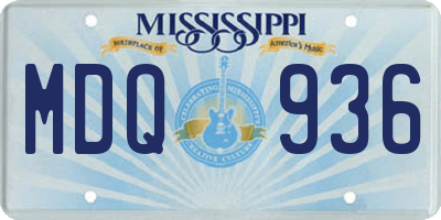 MS license plate MDQ936