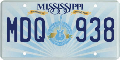 MS license plate MDQ938