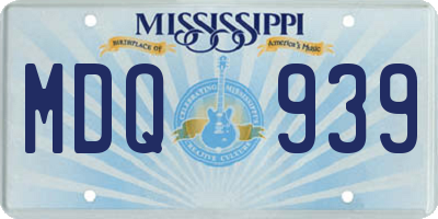 MS license plate MDQ939