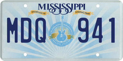 MS license plate MDQ941