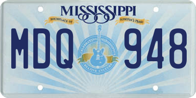 MS license plate MDQ948