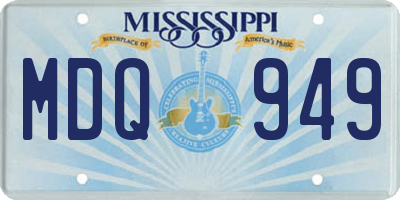 MS license plate MDQ949