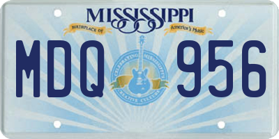 MS license plate MDQ956