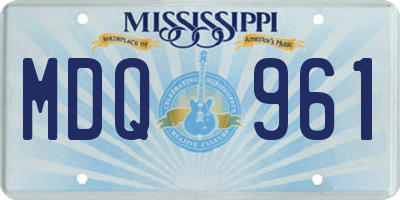 MS license plate MDQ961