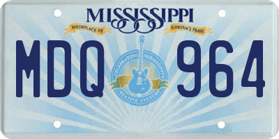 MS license plate MDQ964