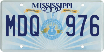 MS license plate MDQ976