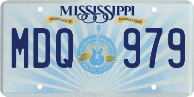 MS license plate MDQ979