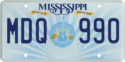 MS license plate MDQ990