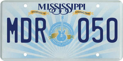MS license plate MDR050