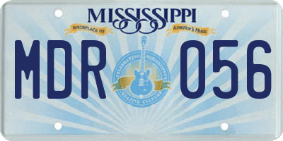 MS license plate MDR056