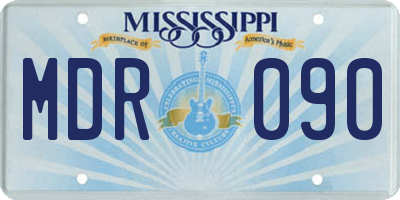 MS license plate MDR090